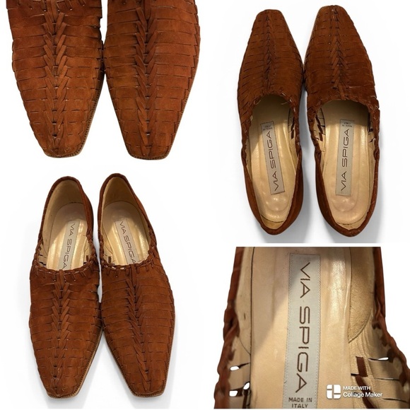 Via Spiga Shoes - Via Spiga woven suede loafers